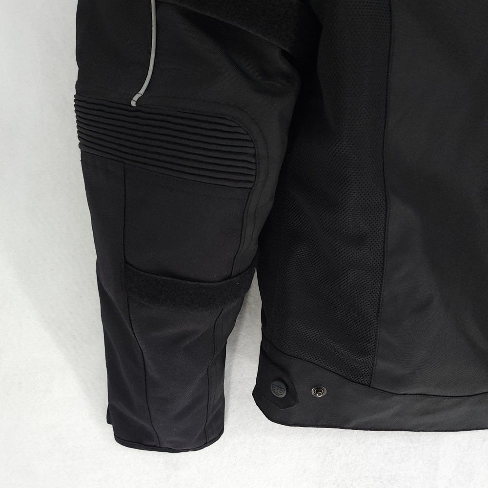 Royal Enfield Textile Waterproof Riding Motorcycle Reflective Jacket - Black - Picture 11 of 14